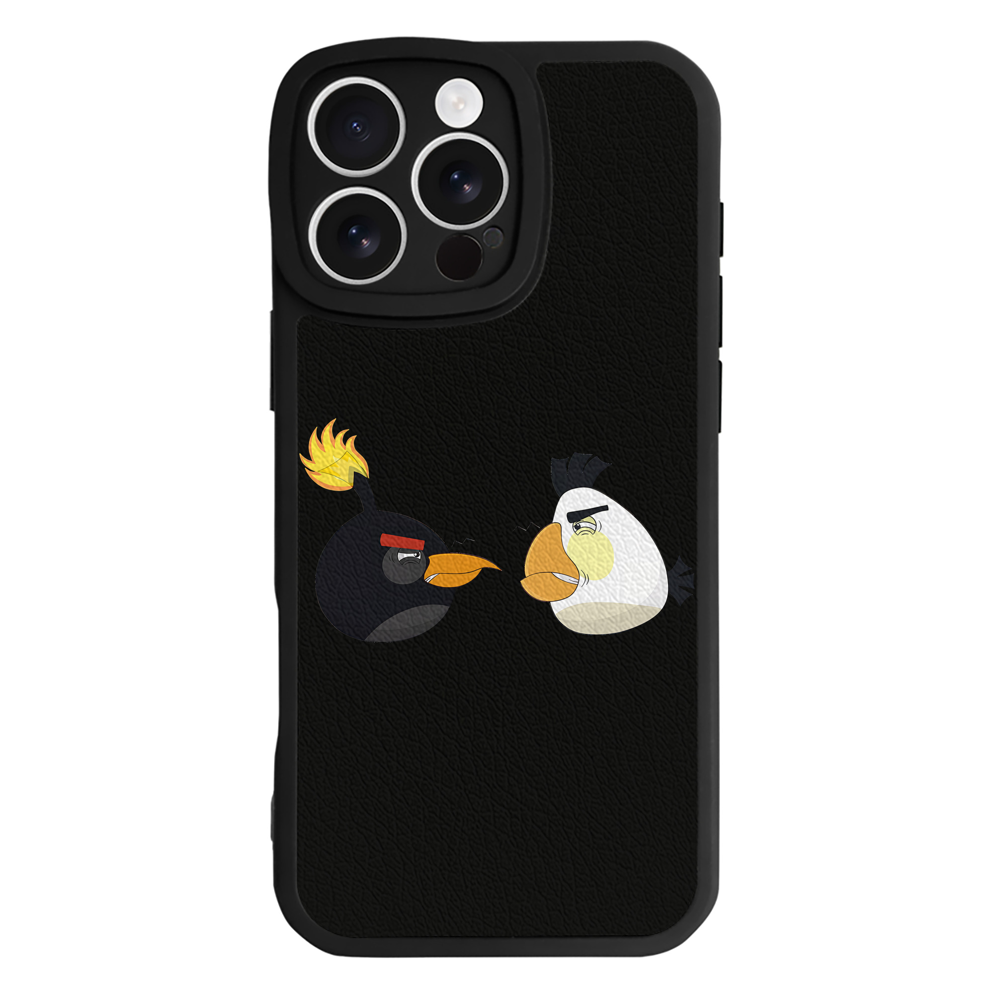 （画像用） Angry Birds アングリーバード 【iPhone 16シリーズ対応】シリコンスマホケース（レザー調） 材質：シリコン